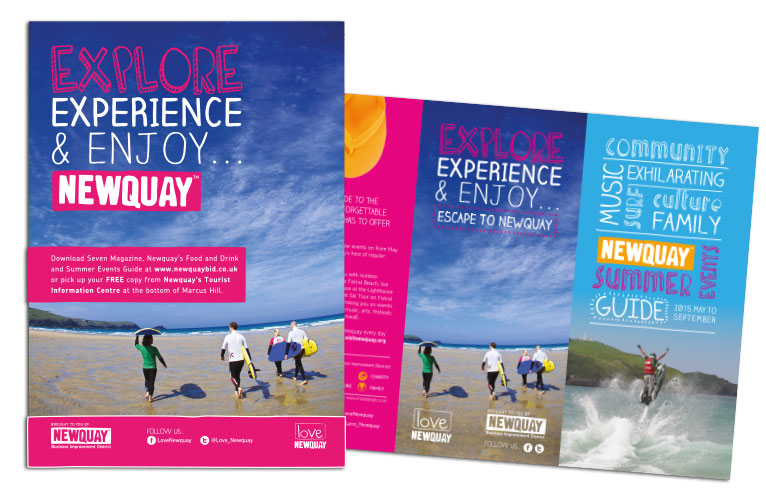 Printed summer events guides and posters. Created by Oracle Design.