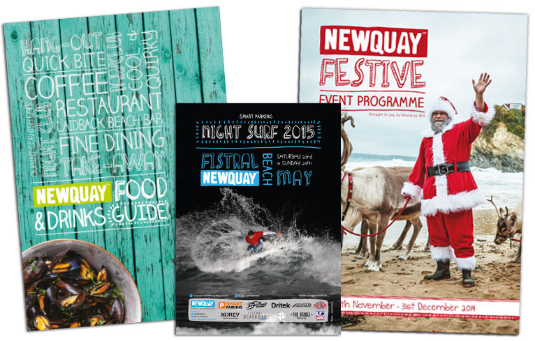 3 printed brochures front covers. Created by Oracle Design