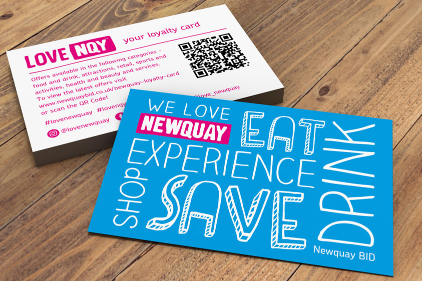 Love NQY Loyalty Card design for Newquay BID