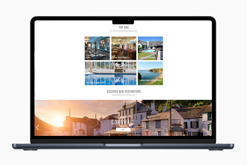 Pawfect Stays laptop version of the website design and development by Oracle Design