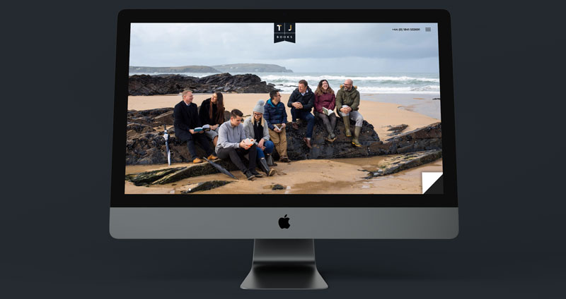 TJ books Website viewed on a Mac PC designed and built by Oracle Design