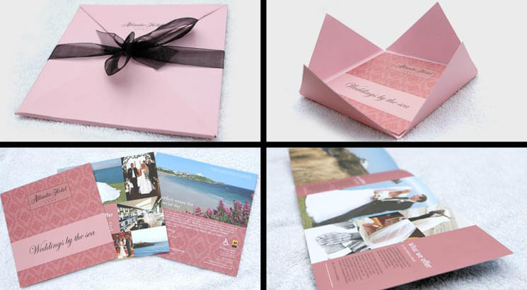 Wedding brochure design for the Atlantic hotel by Oracle Design.