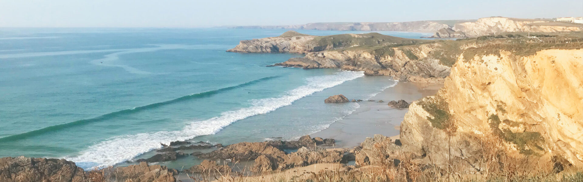The Newquay Coastal cliffs and ocean